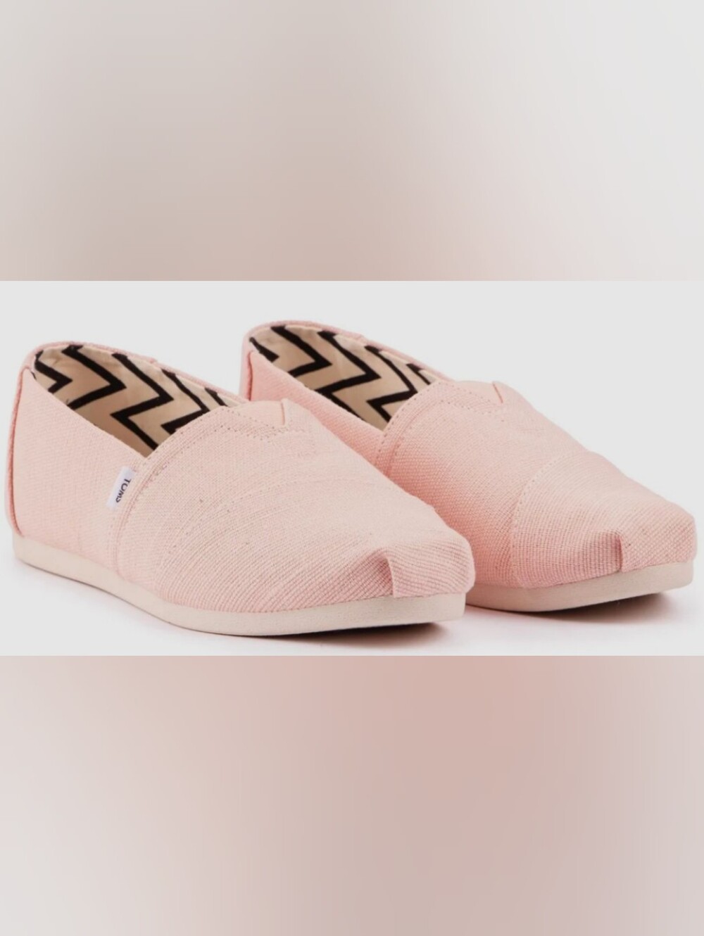 Toms Womens Alpargata Pink Icing Heritage Canvas Size 8.5 MSRP $54.95